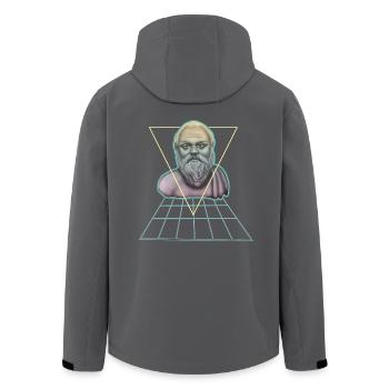 Sokrates Griechischer Philosoph Modern - Recycelte Männer Softshell-Jacke von Stanley/Stella - Anthrazit - Hinten - AI Model Male 185 light (185cm)