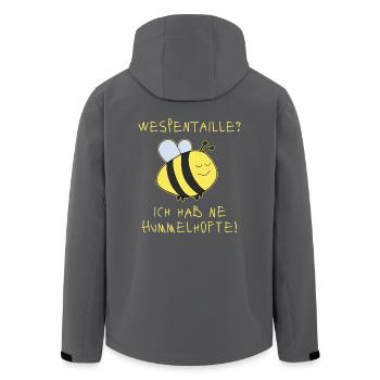Hummel Wespentaille Hummelhüfte - Recycelte Männer Softshell-Jacke von Stanley/Stella - Anthrazit - Hinten - AI Model Male 185 light (185cm)