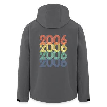 Cool Retro 2006, 17 Jahre alt, 17. Geburtstag Teens - Recycelte Männer Softshell-Jacke von Stanley/Stella - Anthrazit - Hinten - AI Model Male 185 light (185cm)