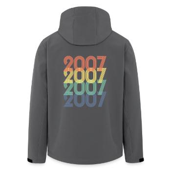 Cool Retro 2007, 16 Jahre alt, 16. Geburtstag Teens - Recycelte Männer Softshell-Jacke von Stanley/Stella - Anthrazit - Hinten - AI Model Male 185 light (185cm)