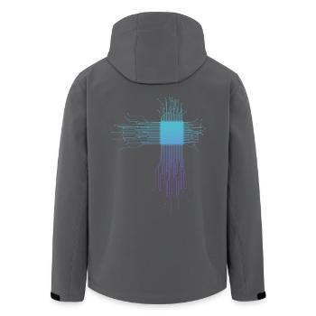 Elektroniker Informatiker Geschenk - Recycelte Männer Softshell-Jacke von Stanley/Stella - Anthrazit - Hinten - AI Model Male 185 light (185cm)