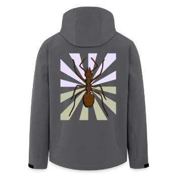Ameise Weihnachtsgeschenk Geburtstagsgeschenk - Recycelte Männer Softshell-Jacke von Stanley/Stella - Anthrazit - Hinten - AI Model Male 185 light (185cm)