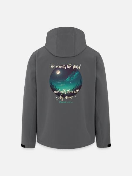 Bibelvers Christlich Religiöser Spruch - Recycelte Männer Softshell-Jacke von Stanley/Stella - Anthrazit