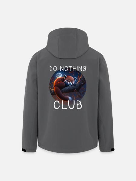 Do Nothing Club Roter Panda - Recycelte Männer Softshell-Jacke von Stanley/Stella - Anthrazit