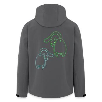 Katzen Katze Haustiere Kinder Haustiere Kitten - Recycelte Männer Softshell-Jacke von Stanley/Stella - Anthrazit - Hinten - AI Model Male 185 light (185cm)
