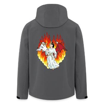 Feurig Hölle Jenseits Engel Satan Horror Teufel - Recycelte Männer Softshell-Jacke von Stanley/Stella - Anthrazit - Hinten - AI Model Male 185 light (185cm)