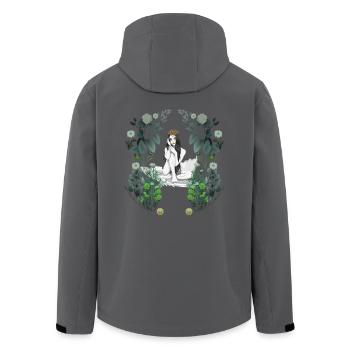 Mädchen Frau Frühling Blumen Fantasy Eierschale - Recycelte Männer Softshell-Jacke von Stanley/Stella - Anthrazit - Hinten - AI Model Male 185 light (185cm)