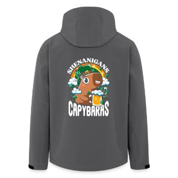 St. Patrick's Day - Shenanigans Wasserschweine - Recycelte Männer Softshell-Jacke von Stanley/Stella - Anthrazit - Hinten - AI Model Male 185 light (185cm)
