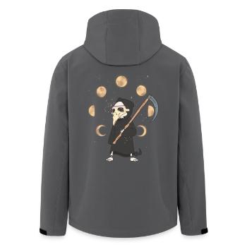Halloween Sensenmann Tod Mondphase - Recycelte Männer Softshell-Jacke von Stanley/Stella - Anthrazit - Hinten - AI Model Male 185 light (185cm)