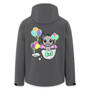 Fledermaus Baby Geburt Kinder Eierschale - Recycelte Männer Softshell-Jacke von Stanley/Stella - Anthrazit - Hinten - AI Model Male 185 light (185cm)