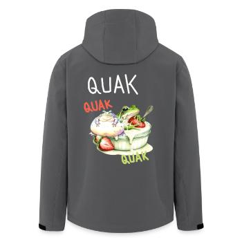 Frosch Frösche Quak Dessert Nachtisch Kinder - Recycelte Männer Softshell-Jacke von Stanley/Stella - Anthrazit - Hinten - AI Model Male 185 light (185cm)