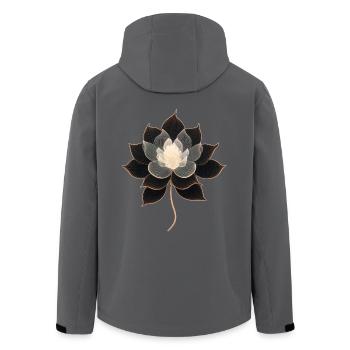Lotus - Recycelte Männer Softshell-Jacke von Stanley/Stella - Anthrazit - Hinten - AI Model Male 185 light (185cm)