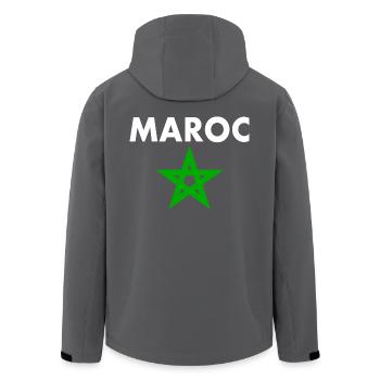 Marokko - Recycelte Männer Softshell-Jacke von Stanley/Stella - Anthrazit - Hinten - AI Model Male 185 light (185cm)