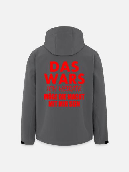 Das wars ich heirate - Recycelte Männer Softshell-Jacke von Stanley/Stella - Anthrazit