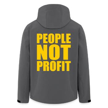 People not profit - Veste softshell homme en polyester recyclé Stanley/Stella - charbon - Dos - AI Model Male 185 light (185cm)