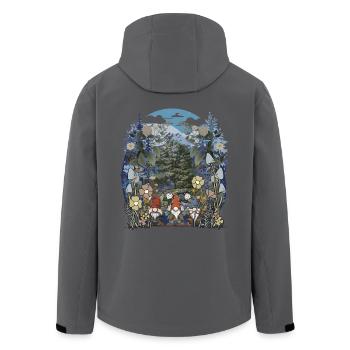 Waldbewohner Wildnis Fantasy Fabelwesen Natur Kind - Recycelte Männer Softshell-Jacke von Stanley/Stella - Anthrazit - Hinten - AI Model Male 185 light (185cm)
