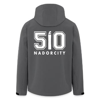 Nador kennzeichen ا 50 - Recycelte Männer Softshell-Jacke von Stanley/Stella - Anthrazit - Hinten - AI Model Male 185 light (185cm)