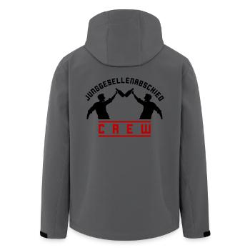 Jga Crew Junggesellenabschied Party - Recycelte Männer Softshell-Jacke von Stanley/Stella - Anthrazit - Hinten - AI Model Male 185 light (185cm)