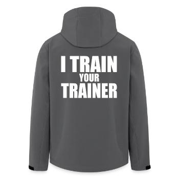 I train your trainer - Recycelte Männer Softshell-Jacke von Stanley/Stella - Anthrazit - Hinten - AI Model Male 185 light (185cm)