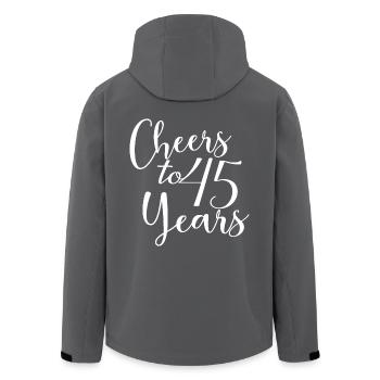 Prost auf 45 Jahre 45. Geburtstag - Recycelte Männer Softshell-Jacke von Stanley/Stella - Anthrazit - Hinten - AI Model Male 185 light (185cm)