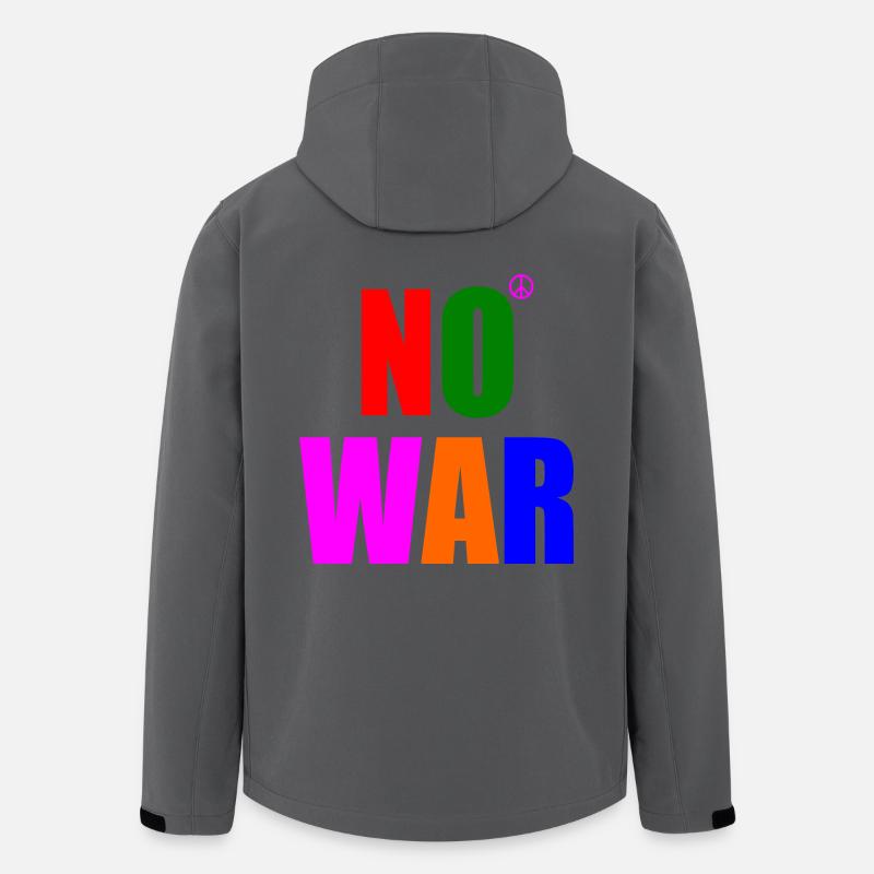 No war - Recycelte Männer Softshell-Jacke von Stanley/Stella - Anthrazit