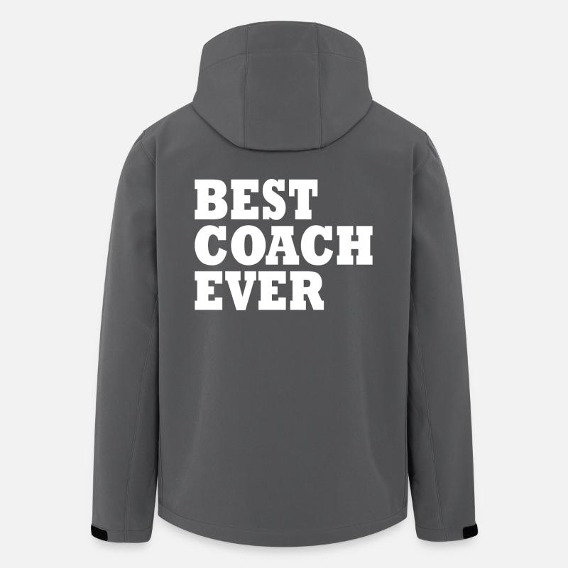 Best coach ever - Recycelte Männer Softshell-Jacke von Stanley/Stella - Anthrazit