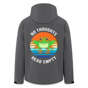 Frosch Laubfrosch - Recycelte Männer Softshell-Jacke von Stanley/Stella - Anthrazit - Hinten - AI Model Male 185 light (185cm)
