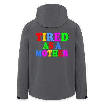 Tired as a mother - Recycelte Männer Softshell-Jacke von Stanley/Stella - Anthrazit - Hinten - AI Model Male 185 light (185cm)