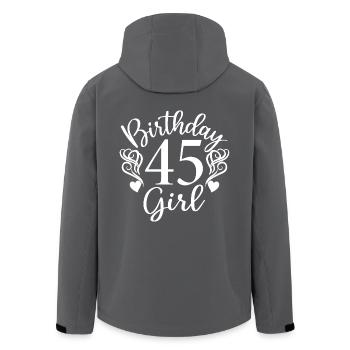 45. Geburtstag Frauen Ihr Geburtstagskind 45 Jahre alt - Recycelte Männer Softshell-Jacke von Stanley/Stella - Anthrazit - Hinten - AI Model Male 185 light (185cm)