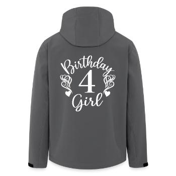 4. Geburtstag Mädchen, 4 Jahre altes Geschenk für Kinder - Recycelte Männer Softshell-Jacke von Stanley/Stella - Anthrazit - Hinten - AI Model Male 185 light (185cm)
