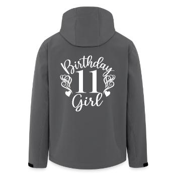 11th Birthday Girl, 11 Jahre altes Geschenk für Kinder - Recycelte Männer Softshell-Jacke von Stanley/Stella - Anthrazit - Hinten - AI Model Male 185 light (185cm)