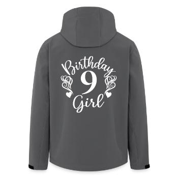9. Geburtstag Mädchen, 9 Jahre alt Geschenk für Kinder - Recycelte Männer Softshell-Jacke von Stanley/Stella - Anthrazit - Hinten - AI Model Male 185 light (185cm)