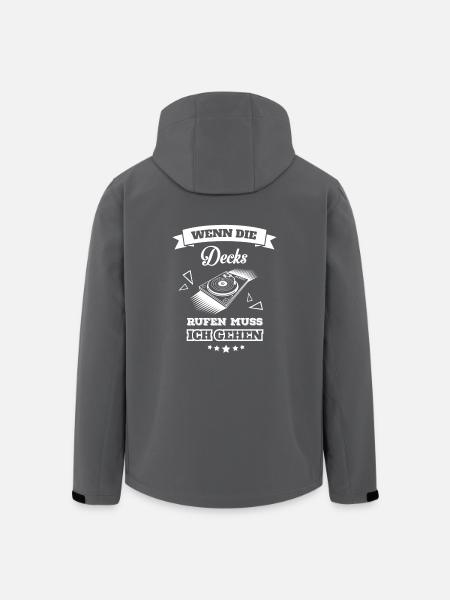 DJ Deejay Djing Shirt T-Shirt Wenn Die Decks Rufen - Recycelte Männer Softshell-Jacke von Stanley/Stella - Anthrazit
