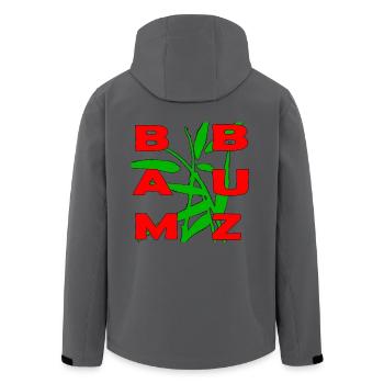 Bambuz merch - Recycelte Männer Softshell-Jacke von Stanley/Stella - Anthrazit - Hinten - AI Model Male 185 light (185cm)