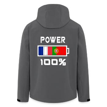 Portugal und Frankreich machen 100% - Recycelte Männer Softshell-Jacke von Stanley/Stella - Anthrazit - Hinten - AI Model Male 185 light (185cm)