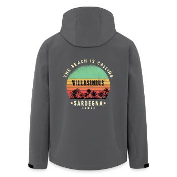 Villasimius Sardinien Italien Strand Design - Recycelte Männer Softshell-Jacke von Stanley/Stella - Anthrazit - Hinten - AI Model Male 185 light (185cm)