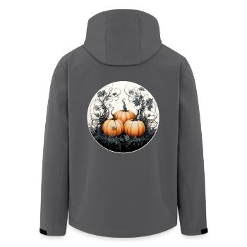 Kürbisse Halloween - Recycelte Männer Softshell-Jacke von Stanley/Stella - Anthrazit - Hinten - AI Model Male 185 light (185cm)