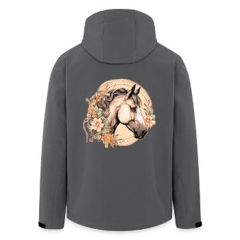 Pferd Boho - Recycelte Männer Softshell-Jacke von Stanley/Stella - Anthrazit - Hinten - AI Model Male 185 light (185cm)