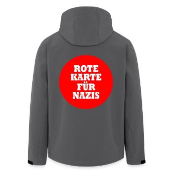 Rote karte für nazis - Recycelte Männer Softshell-Jacke von Stanley/Stella - Anthrazit - Hinten - AI Model Male 185 light (185cm)
