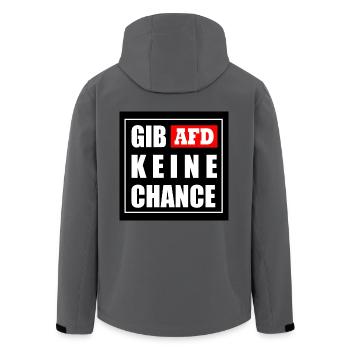 Gib afd keine chance - Recycelte Männer Softshell-Jacke von Stanley/Stella - Anthrazit - Hinten - AI Model Male 185 light (185cm)