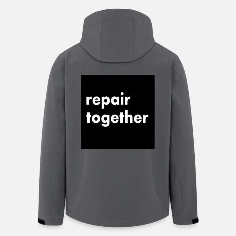repair together - Recycelte Männer Softshell-Jacke von Stanley/Stella - Anthrazit