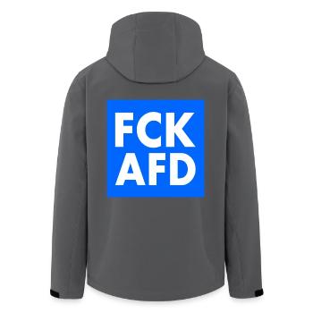 Fck afd - Recycelte Männer Softshell-Jacke von Stanley/Stella - Anthrazit - Hinten - AI Model Male 185 light (185cm)