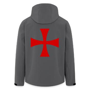 Jerusalem kreuz Jerusalemkreuz - Recycelte Männer Softshell-Jacke von Stanley/Stella - Anthrazit - Hinten - AI Model Male 185 light (185cm)