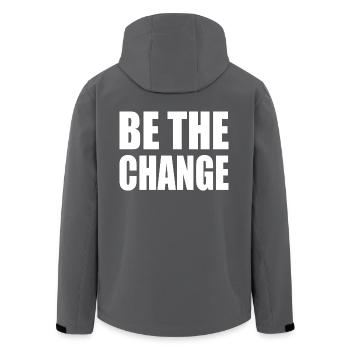 be the change - Recycelte Männer Softshell-Jacke von Stanley/Stella - Anthrazit - Hinten - AI Model Male 185 light (185cm)