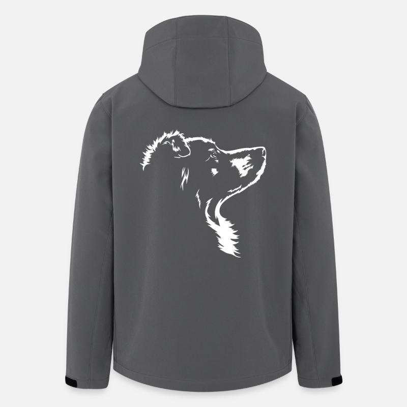 Australian Shepherd Hunde Aussie Hund Wilsigns - Recycelte Männer Softshell-Jacke von Stanley/Stella - Anthrazit