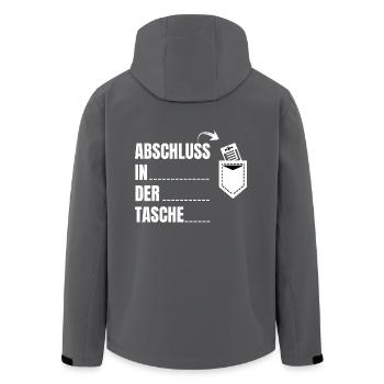 Abschluss in der Tasche Schulabschluss - Recycelte Männer Softshell-Jacke von Stanley/Stella - Anthrazit - Hinten - AI Model Male 185 light (185cm)