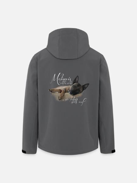 Malinois schlafen nicht_ dunkle Shirts - Recycelte Männer Softshell-Jacke von Stanley/Stella - Anthrazit