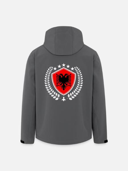 Albanien - Recycelte Männer Softshell-Jacke von Stanley/Stella - Anthrazit