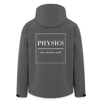 PHYSIK LUSTIGER SPRUCH PHYSIKER PHYSIKLEHRER PROF - Recycelte Männer Softshell-Jacke von Stanley/Stella - Anthrazit - Hinten - AI Model Male 185 light (185cm)