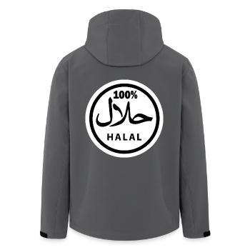 Halal - Recycelte Männer Softshell-Jacke von Stanley/Stella - Anthrazit - Hinten - AI Model Male 185 light (185cm)